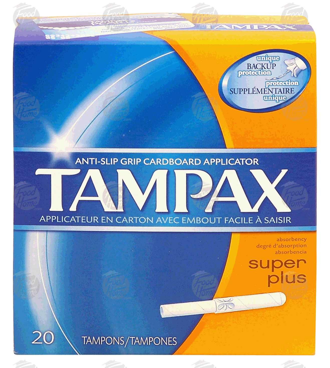 Tampax  super plus absorbency tampons, anti-slip grip carboard applicator Full-Size Picture